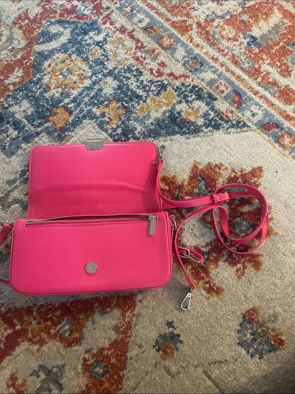 BCBGeneration Pink Leather Shoulder Bag - Picture 7 of 8
